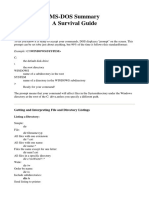 MS-DOS Summary A Survival Guide