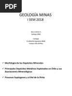 Clase 7 - Morfologia de Los Depositos Minerales - Principales Depositos Explotados - Rol Pirita PDF