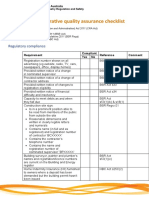 Builders' Administrative Quality Assurance Checklist: Regulatory Compliance