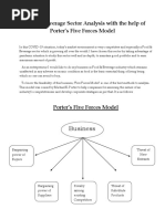 Food & Beverage Sector Analysis With The Help of Porter's Five Forces Model