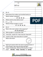 Mental Math Sheet A2: Name Date