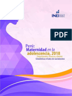 INEI Perú Maternidad en Adolescencia