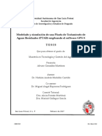 Modelado y Simulación de Una Planta de Tratamiento de Aguas Residuales (PTAR) Empleando El Software GPS-X Tesis