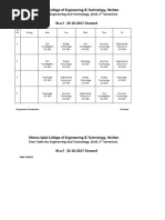 Allama Iqbal College of Engineering & Technology, Multan: Time Table BSC Engineering and Technology, (Civil, 5 Semester)