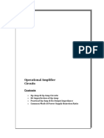 Operational Amplifier Circuits: o o o o