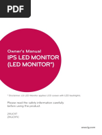 Ips Led Monitor (Led Monitor ) : Owner's Manual