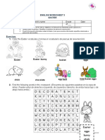 Student's Name Grade Date 4 - : English Worksheet 3 Easter