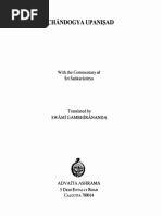 Chandogya Upanishad Swami Gambhirananda R.K. Mutt
