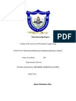 College of Electrical and Mechanical Engineering: Final Internship Report