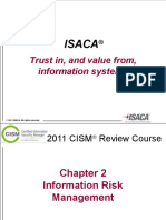 Isaca: Trust In, and Value From, Information Systems