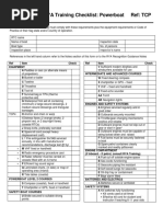 RYA Training Checklist: Powerboat Ref: TCP