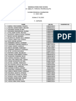 Mandaluyong High School: 7 - Cattleya Name LRN No. Examinee No