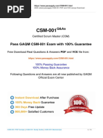 Pass GAQM CSM-001 Exam With 100% Guarantee: Certified Scrum Master (CSM)