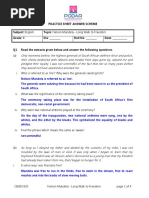 Nelson Mandela - Long Walk To Freedom Pratise Sheet