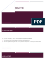 Pure Tone Audiometry: Balasubramanian Thiagarajan