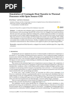 Simulation of Conjugate Heat Transfer in Thermal Processes With Open Source CFD