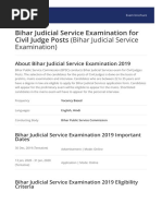 Bihar Judicial Service Examination Brochure