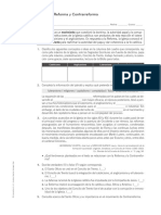 Ficha de Refuerzo Sobre La Reforma y Contrarreforma PDF