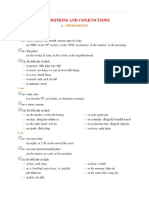 Prepositions and Conjunctions