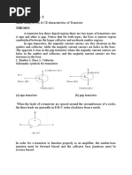 Experiment: 5: AIM: Study of CB & CE Characteristics of Transistor Theory