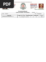 Provisional Result: Summer Exam August - 2019 Examination