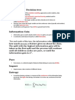 Decision Tree: "For Each Node of The Tree, The Information Value Measures