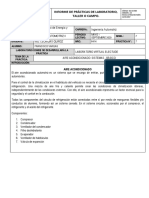 Informe de Prácticas de Laboratorio, Taller O Campo.: Departamento de Energía y Mecánica