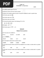 CBSE Class 8 Mathematics Worksheet - Cuberoots