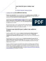 Cómo Preparar Una Check List para Realizar Una Auditoría Interna