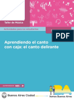 1° Año Arte Taller de Música Aprendiendo El Canto Con Caja El Canto Delirante Estudiante PDF