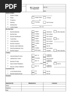 Project:: MCC Check List For Inspection