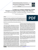 Structure Equation Analysis On Customer Satisfaction of Public Transport: An Empirical Study in Klang Valley Malaysia