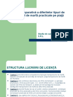 Analiza Comparativă A Diferitelor Tipuri de Transport de Marfă Practicate Pe Piaţă