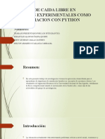 Estudio de Caida Libre en Tecnicas Experimentales Como