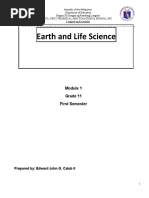 Earth and Life Science: Grade 11 First Semester