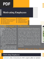 Chapter 8 - Motivating Employees