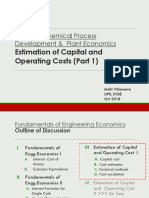 ChE 141 Lecture 9 - Estimation of Capital and Operating Costs Part 1 - Sept2019