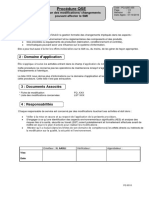 PROJET PQ - QSE 055 Maitrise Des Modifications Pouvant Affecter Le SMI