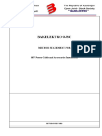 Method Statement For MV Power Cables & Accessories Installation