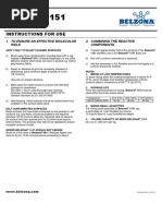 Belzona 1151: Instructions For Use