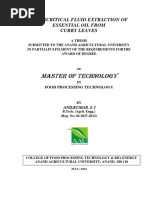 Curry Leaves Extraction MTech Thesis