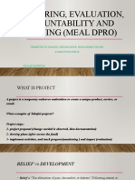 Monitoring, Evaluation, Accountability and Learning (Meal Dpro)