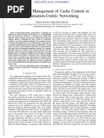 Freshness Management of Cache Content in Information-Centric Networking