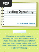 Testing Speaking - Lucile Ariette Bautista