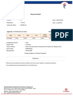 Payment Receipt: Cholamandalam Investment and Finance Company LTD