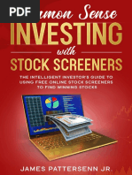 Comman Sense Investing With Stock Screeners