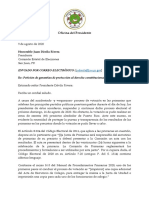 Johnny' Méndez Envía Carta Exigiendo A La Comisión Estatal de Elecciones Publicar Resultados de La Primaria Del 9 de Agosto