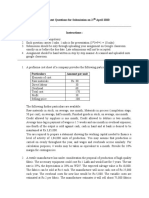 FM Assignment Questions For Submission On 27th April 2020