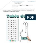 Tablas de Multiplicar. 4 y 5