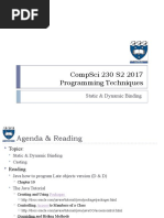 Compsci 230 S2 2017 Programming Techniques: Static & Dynamic Binding